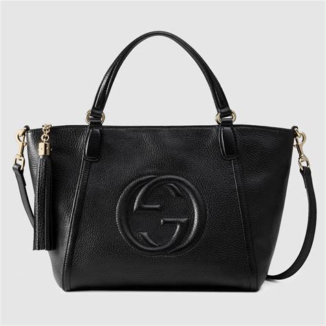 gucci black top|gucci black top handle bag.